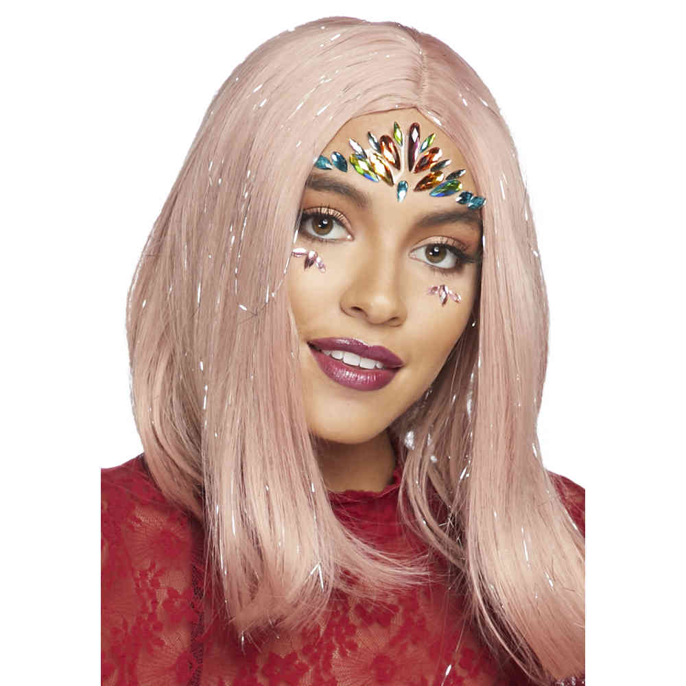 Leg Avenue - Avri Autocollant Diamant Bijou Visage - Multicolore